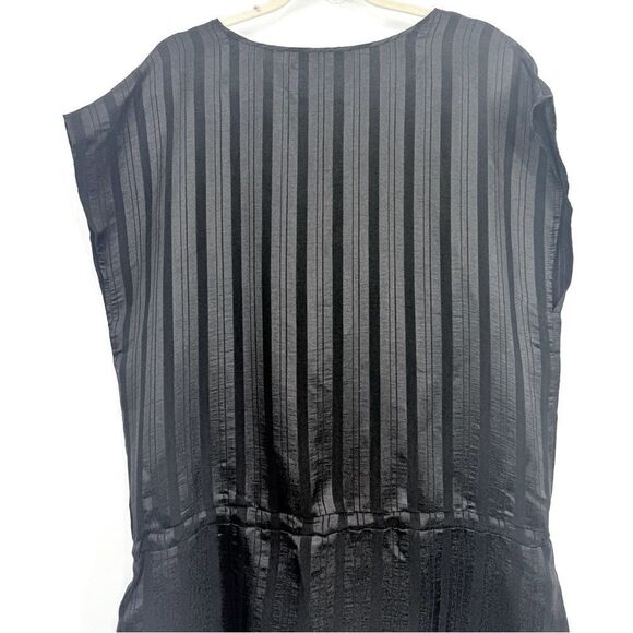 Forenza The Limited Black Sleeveless Shimmer Stripe Tunic Vest Top NEW - Picture 9 of 13